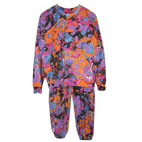 Teddy Fresh X MYFAWNWY MARBLE Crew Neck Sweatshirt - Picture 2 of 7